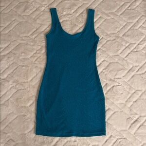 Material Girl Turquoise Textured Dress